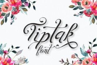 Tiptak: Crafting Romance with a Handwritten Script Font