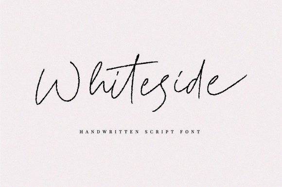 Whiteside: A Handwritten Script Font for Authentic Design